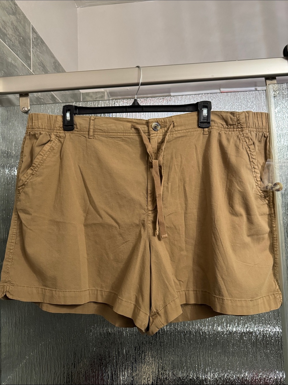 Women's Drawstring Khaki Shorts